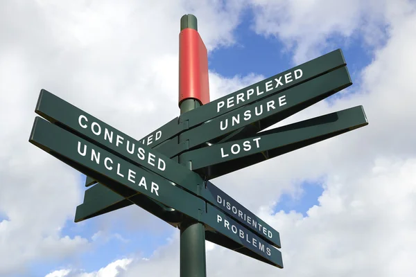 Lost and Confused Signpost — Stock Photo, Image