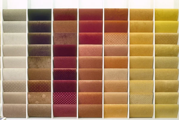 Prover av färg från mattor — Stockfoto