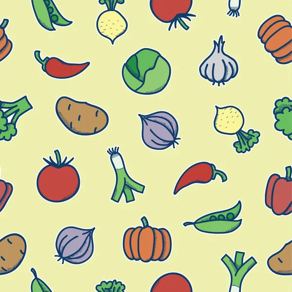 Шаблон - овощи — стоковый вектор