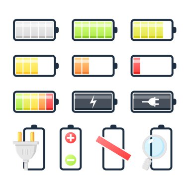 Battery set clipart