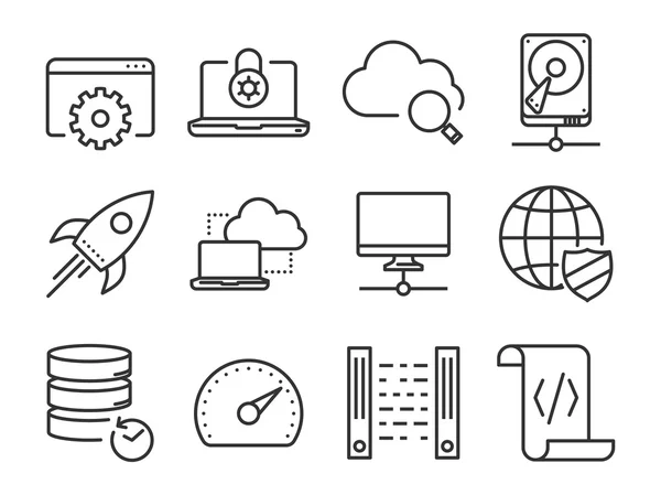 Iconos de datos — Vector de stock