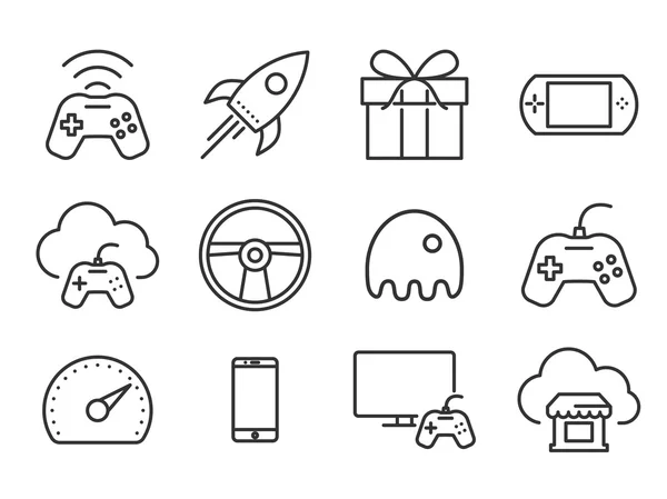 Iconos de videojuegos — Vector de stock