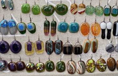 Fused glass handmade jewelry clipart
