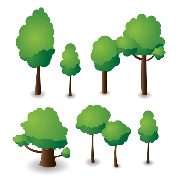 Tree set — Stock Vector