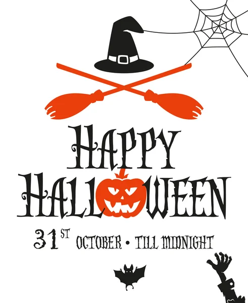 Invito biglietto di Halloween — Vettoriale Stock