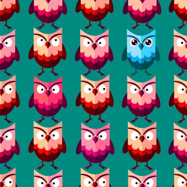 Sevimli vektör baykuş desen