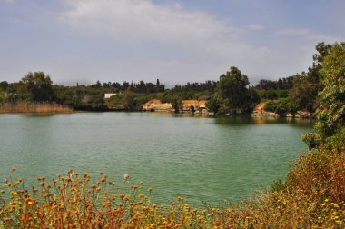 Despotiki Gölü ve Limasol Kıbrıs yakınlarındaki bölge