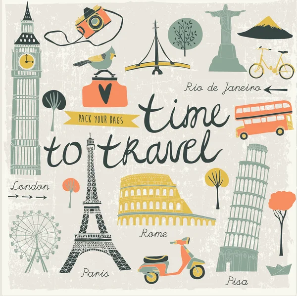 Time to Travel — Stock Vector