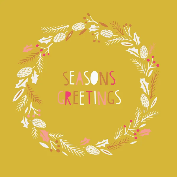 Tarjeta de felicitación Seasons — Vector de stock