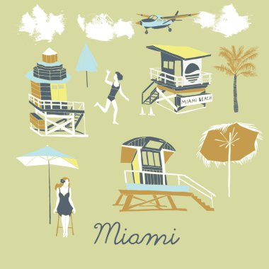 Miami beach, baskı tasarımı