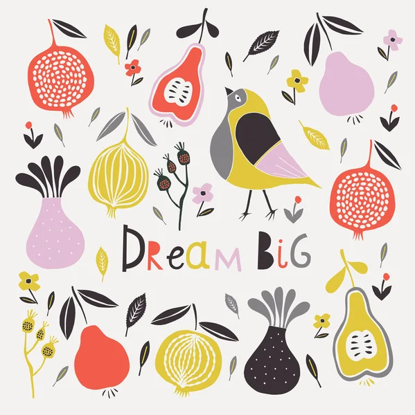 Dream Big. Print — Stock Vector