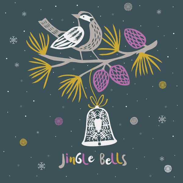 Jingle campanas imprimir — Archivo Imágenes Vectoriales