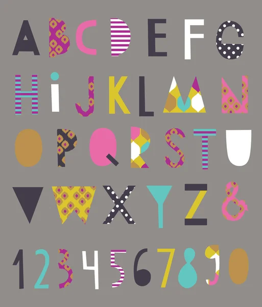 Creative Colorful Alphabet — Stock Vector