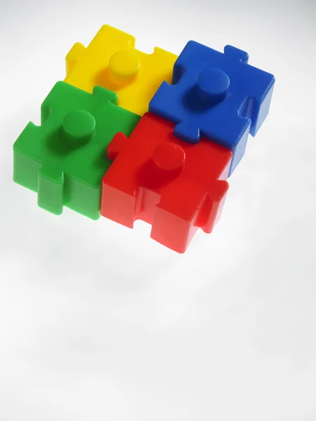 Colorful puzzle blocks — Stock Photo, Image