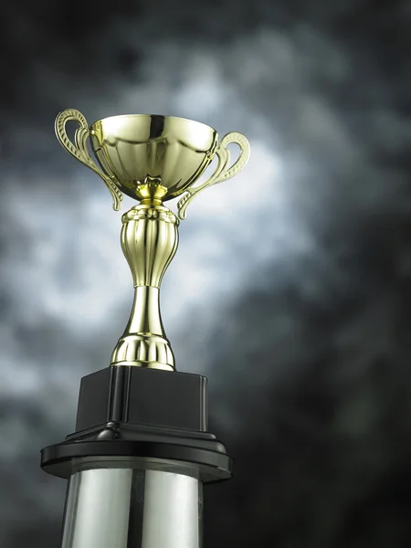 Golden trophy cup — Stock Photo, Image