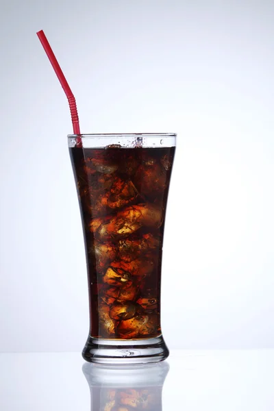 Cola drink in a glass — стоковое фото
