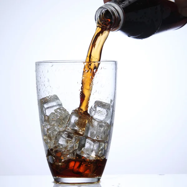 Pouring cola drink