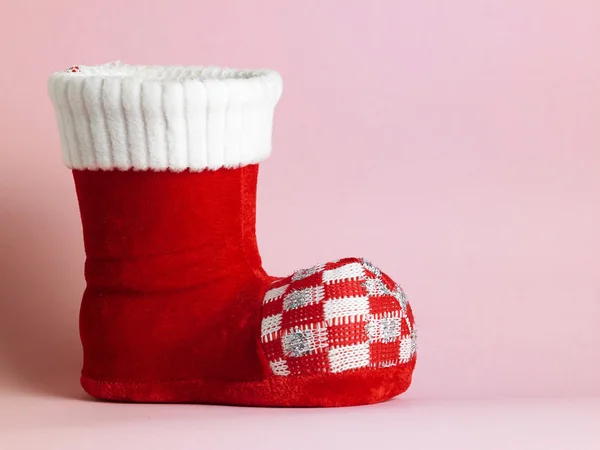 Santa's boot czerwony — Zdjęcie stockowe