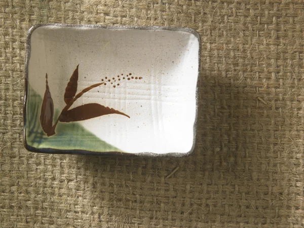 Empty ceramic saucer — Stock Photo, Image
