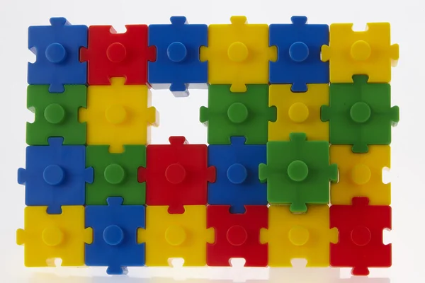 Colorful puzzle blocks — Stock Photo, Image