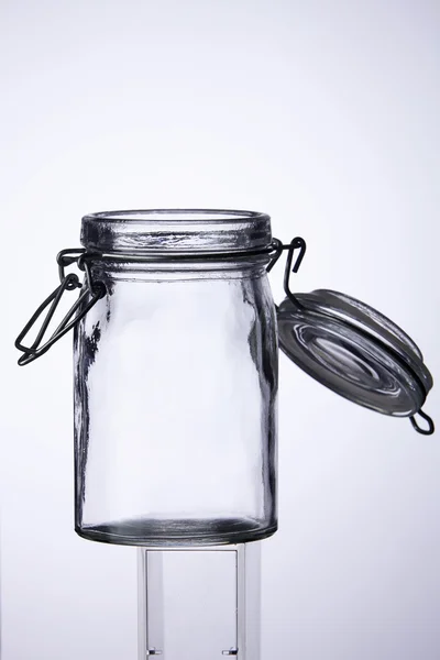 Empty glass jar — Stock Photo, Image