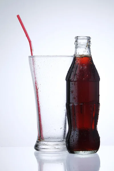 Cola drink with glass — Stock Photo, Image