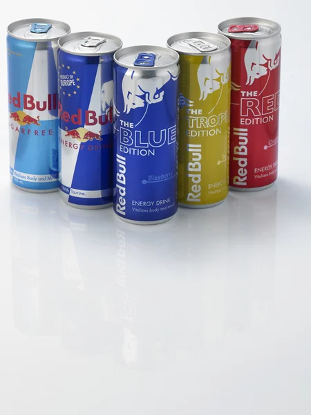 Rode stier '' energy drinks '' — Stockfoto