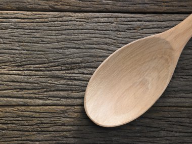 Ahşap dokulu kaşık