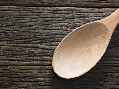 Ahşap dokulu kaşık