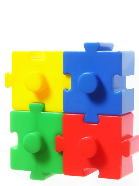 Colorful puzzle blocks — Stock Photo, Image