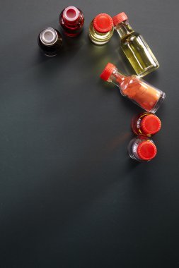food colorings in bottles clipart