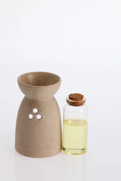 Aromatherapy oil with burner — Stock Photo, Image