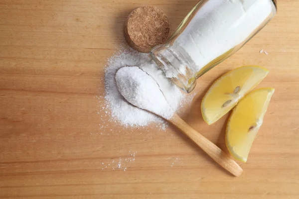 Белая пищевая сода — стоковое фото