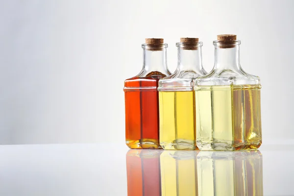 Assortment of oil in bottles — Stock Photo, Image