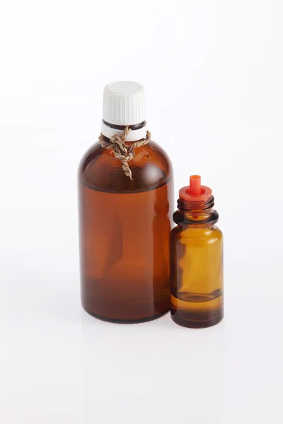 Massage oil in bottles — Stock Photo, Image