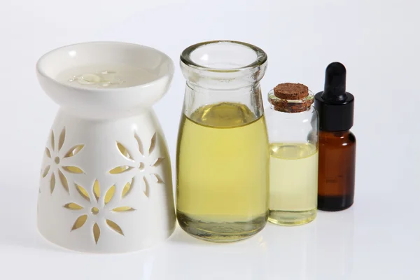 Aromatherapy oil with burner — Stock Photo, Image