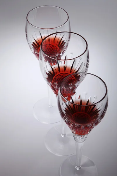 Vino rosso in bicchieri — Foto Stock