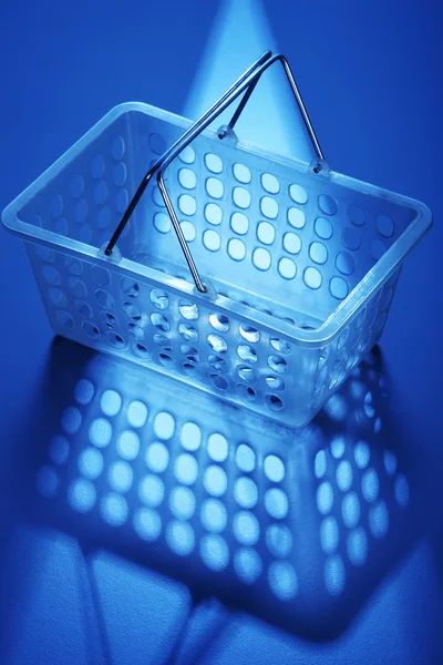 Plastic shopping basket — Stock Photo, Image