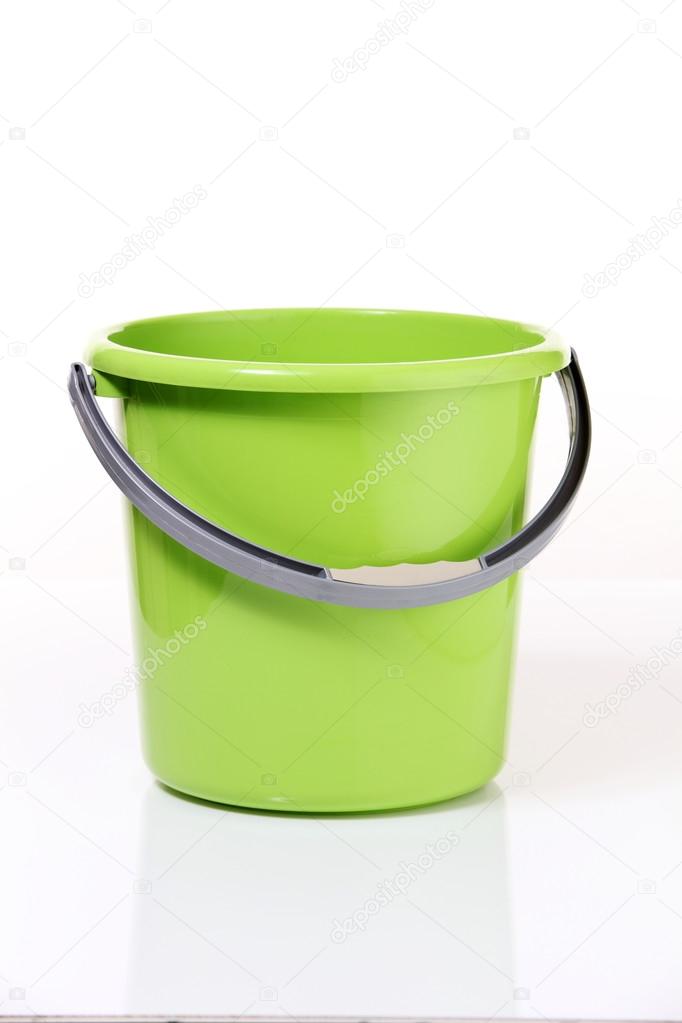 green empty pail