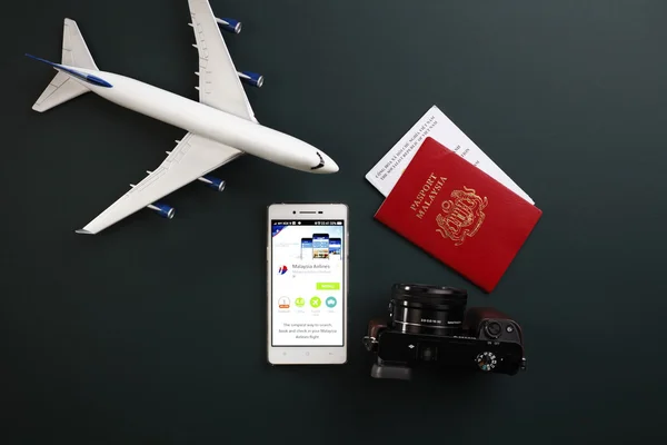 旅行用のモバイル アプリケーション — ストック写真