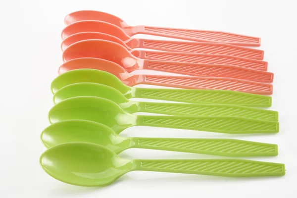 Cucharas de plástico coloridas —  Fotos de Stock