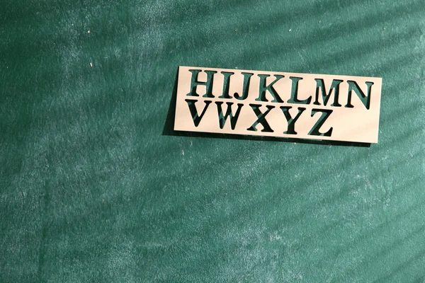Alfabetos estêncil de madeira — Fotografia de Stock