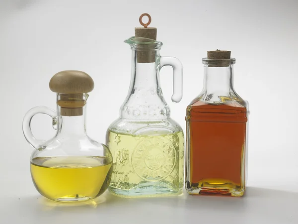 Sortiment von Öl in Flaschen — Stockfoto