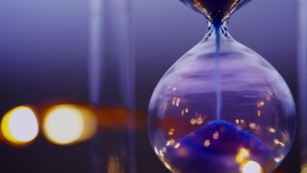 Timeglas Som Tid Passerer Koncept Business Deadline Hastende Løber Tør – Stock-video