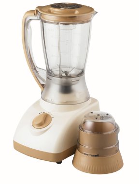 Blender in beige and white colors