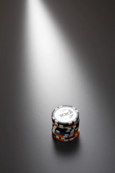 Raden av casino chips — Stockfoto