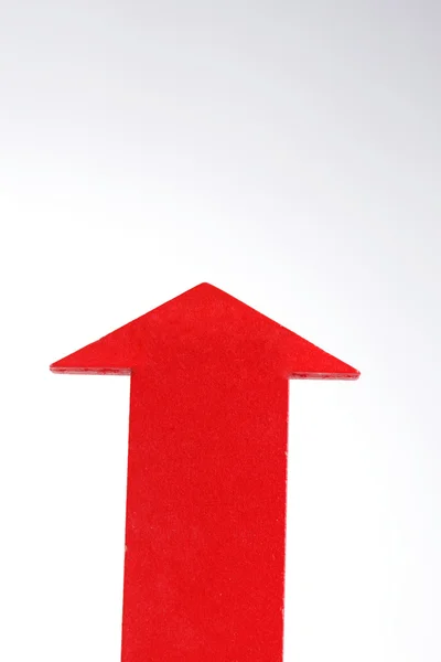 Red arrow pointing — Stock Photo, Image