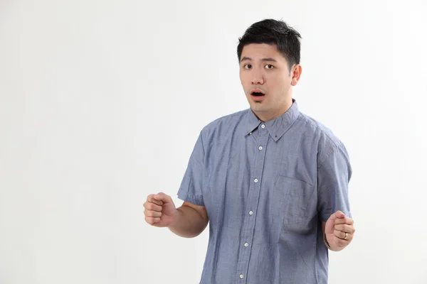 Man with surprised expression — Stock Photo, Image