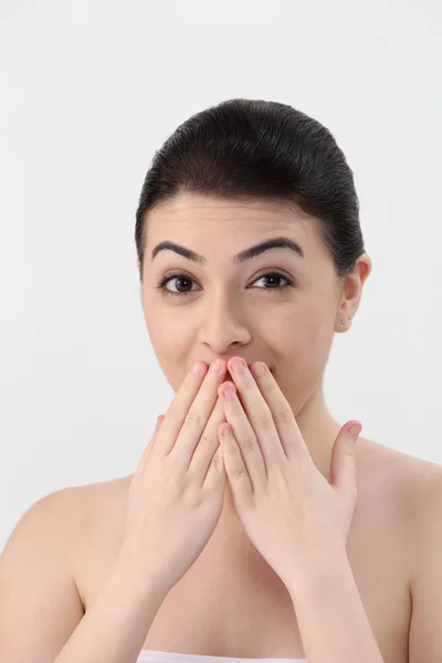 Shocked asian woman — Stock Photo, Image