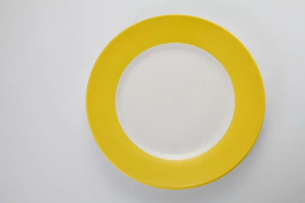 黄色的寄宿生圆板 — 图库照片